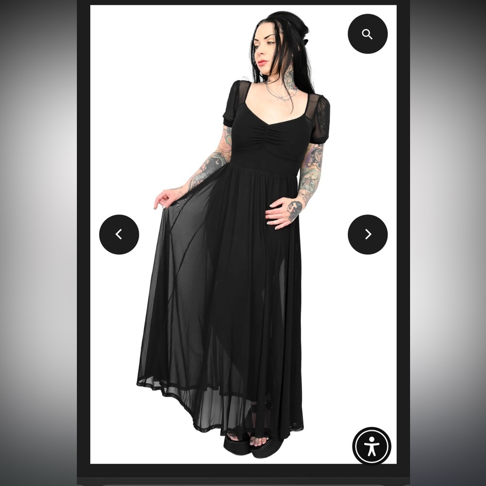 Foxblood Lily Mesh Maxi Dress size small